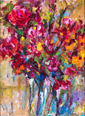 Josi Callan floral painting available from Barlow Gallery in Tacoma and Bellevue January 2026 012026