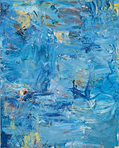 Juraj Kollár blue abstract painting  available at Rosenbaum Contemporary in Palm Beach Florida January 2026 012726