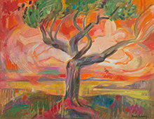 Karl Schrag historical painting of Tree in exhibition The Winter Sale at Vose Galleries in Boston Massachusetts February 16 to March 31 2026, 031926