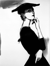 Lillian Bassman black and white fashion photograph from 1957 in Bazaar and Beyond at Metropolitan Museum of Art in New York March 2 to July 26 2026 022325