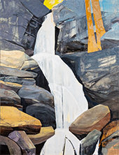 Mariella Bisson mixed media painting in New Works Old Friends at Momentum Gallery in Asheville North Carolina February 12 to May 2 2026, 032326