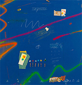 Raymond Saunders abstract painting in Notes from LA at David Zwirner gallery in Los Angeles February 24 to April 25 2026, 022426