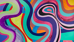 Sarah Cain abstract painting in Tell the Poets at Honor Fraser gallery in Los Angeles February 15 to April 19 2026, 031726