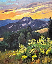 Sean Wallis landscape painting on exhibition at Ann Korologos Gallery in Basalt Colorado January 8 to 29 2026 012226