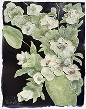 Vesela Baker floral painting available at Anne Irwin Fine Art in Atlanta Georgia February 2026 012726