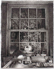 Charlie Richie pen and ink drawing in Carte Blanche: Works on Paper at Gallery Neptune and Brown in Washington DC March 28 to May 9 2026