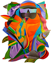 DUAL painting in Controlled Collision at Foltz Fine Art in Houston Texas May 16 to July 1 2026