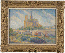 Hippolyte Petitjean painting from 1895 in Bridging Time and Place The 150th Anniversary of the University of Notre Dame Art Museum at Raclin Murphy Museum of Art in Notre Dame Indiana February 17 to June 14 2026