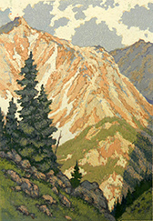 Leon Loughridge woodblack print in The Pull of the Plate at Ann Korologos Gallery in Basalt Colorado May 16 to June 9, 2026