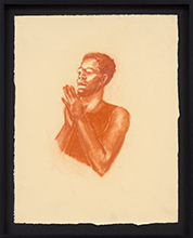 Lynette Yiadom-Boakye painting in Many A Moonlit Caveat at Jack Shainman Gallery in New York Tribeca April 24 to July 31 2026