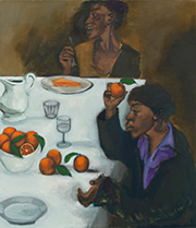 Lynette Yiadom-Boakye painting in Many A Moonlit Caveat at Jack Shainman Gallery in New York Tribeca April 24 to July 31 2026