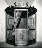 Michael Kenna black and white photograph in exhibition Confessionali at Joseph Bellows Gallery in La Jolla California April 25 to May 30 2026