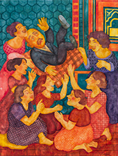 Orkideh Torabi painting in Kings and Conquerors at Asya Geisberg Gallery in Tribeca New York April 10 to May 16 2026