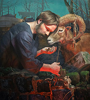 Shaun Roberts painting in Five Painters: New Myths at Kirk Hopper Fine Art in Dallas Texas April 11 to May 16 2026