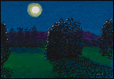 David Hockney painting in The Moon Room at Gray Gallery in Chicago Illinois July 10 to August 22 2026