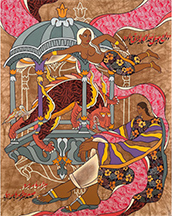Haya Zaidi painting in Up Against at Kavi Gupta gallery in Chicago Illinois May 2 to August 15 2026