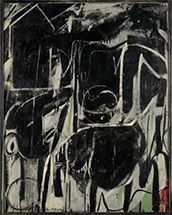 Willem de Kooning painting in Willem de Kooning The Breakthrough Years, 1945-50 at Princeton University Art Museum in Princeton New Jersey March 16 to July 26 2026