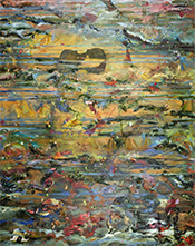 Becky Frehse painting in inagural exhibition on new co-op gallery called Slipstream in Tacoma Washington October 2026