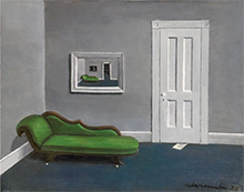Gertrude Abercrombie painting in Gertrude Abercrombie:The Whole World Is a Mystery at Norton Museum of Art in West Palm Beach Florida October 31 to March 14 2027